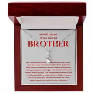 Sterling Silver Memorial Necklace - Celebrate Your Brother's Life with Eternal Love and Comfort - AB26