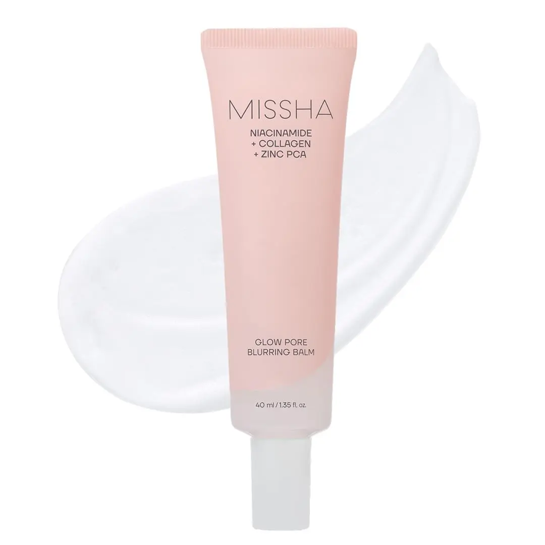 MISSHA Glow Pore Blurring Balm Primer for Face, Hydrating Base 1.35 oz | Lightweight formula softens visible texture while helping foundation glide on evenly with a refined, fresh-looking finish.