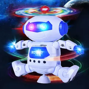 Musical Walking Dancing tiny Robot Toy For Kids, Flashing Lights, 360° Body Spinning, Toddlers Boys Girls Fun Toy Figure