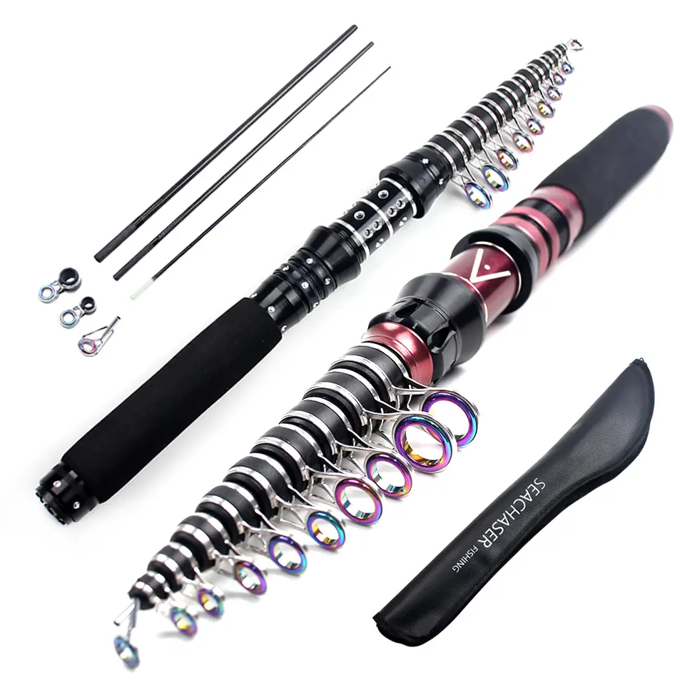 Travel Telescopic Spinning Rod,39cm,Compact MH Fishing Pole with Replacement Tip and Storage Bag for Freshwater & Saltwater Fishing