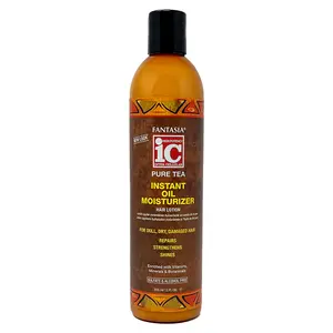 Fantasia IC Pure Tea Instant Oil Moisturizing Lotion 10 oz Daily Hair Moisturizer for Shine Smoothness & Manageability All Hair Types