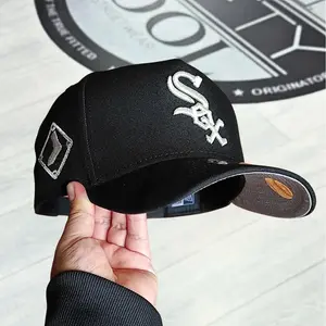 Chicago White Sox New Era 9FORTY Black Adjustable Cap Side Patch All Star Logo MLB Baseball Hat Strapback Classic Style