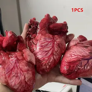 Realistic Human Heart Life Size, Anatomically Accurate Silicone Sculpture, Detailed Lifesize Model for Medical & Educational Use