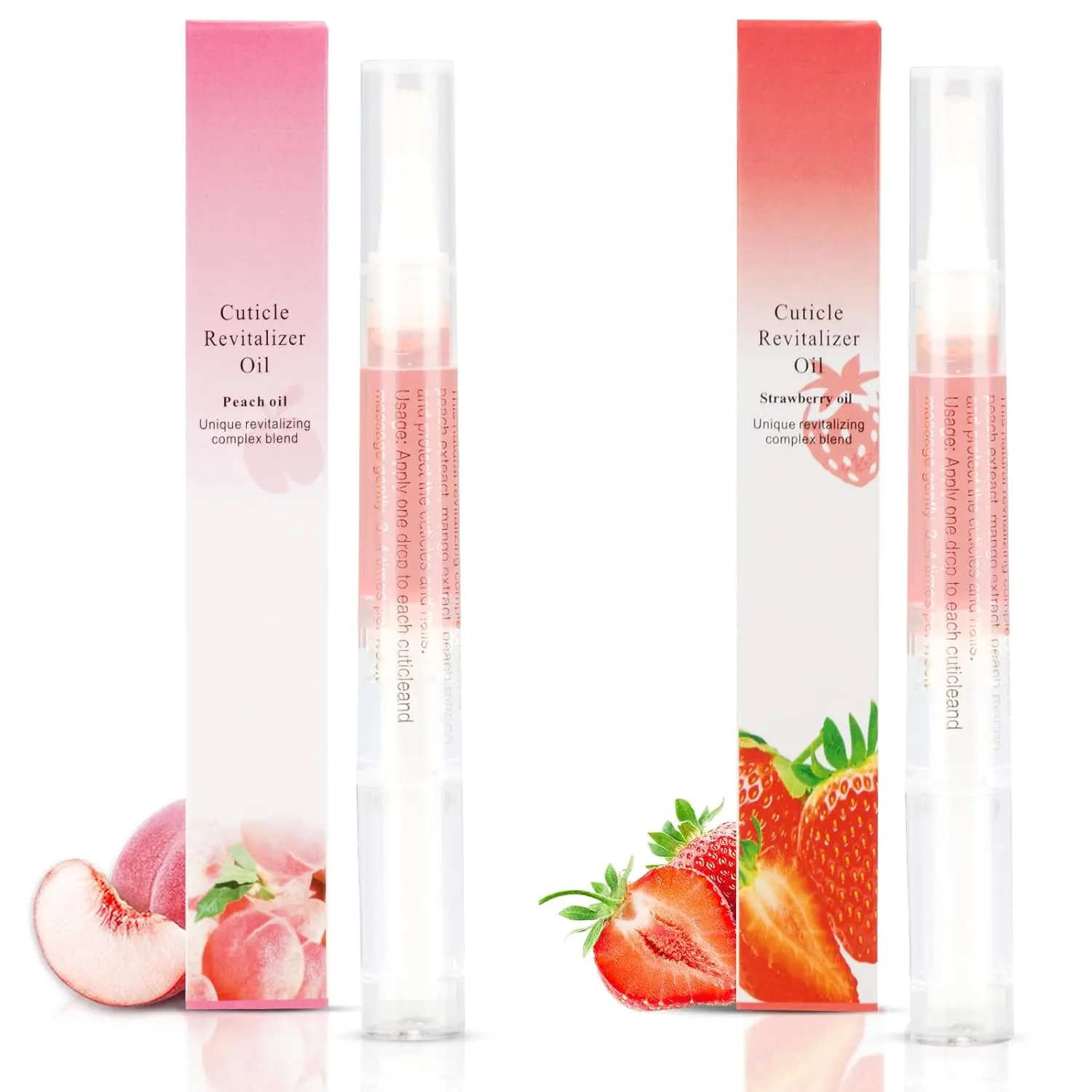 Halloween Fall Gift 2 PCS Cuticle Oil Pens for Nail Care,Cuticle Revitalizer Oil Pen with Soft Brush,Cuticle Oil to Prevent Nail Cracking and Dry