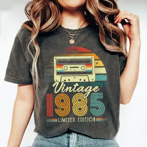 Comfort Colors Vintage 1985 Shirt, Birthday Gift Birthday Best Friend Shirt, Birthday Gift, Custom Year