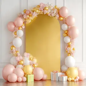 Garvee Wedding Arch Cover Double-Sided Spandex Fitted Arch Stand Covers Stretchy Backdrop Cover for Balloon Arches Birthday Party Bridal Baby Shower Ceremony Banquet Photography Decoration