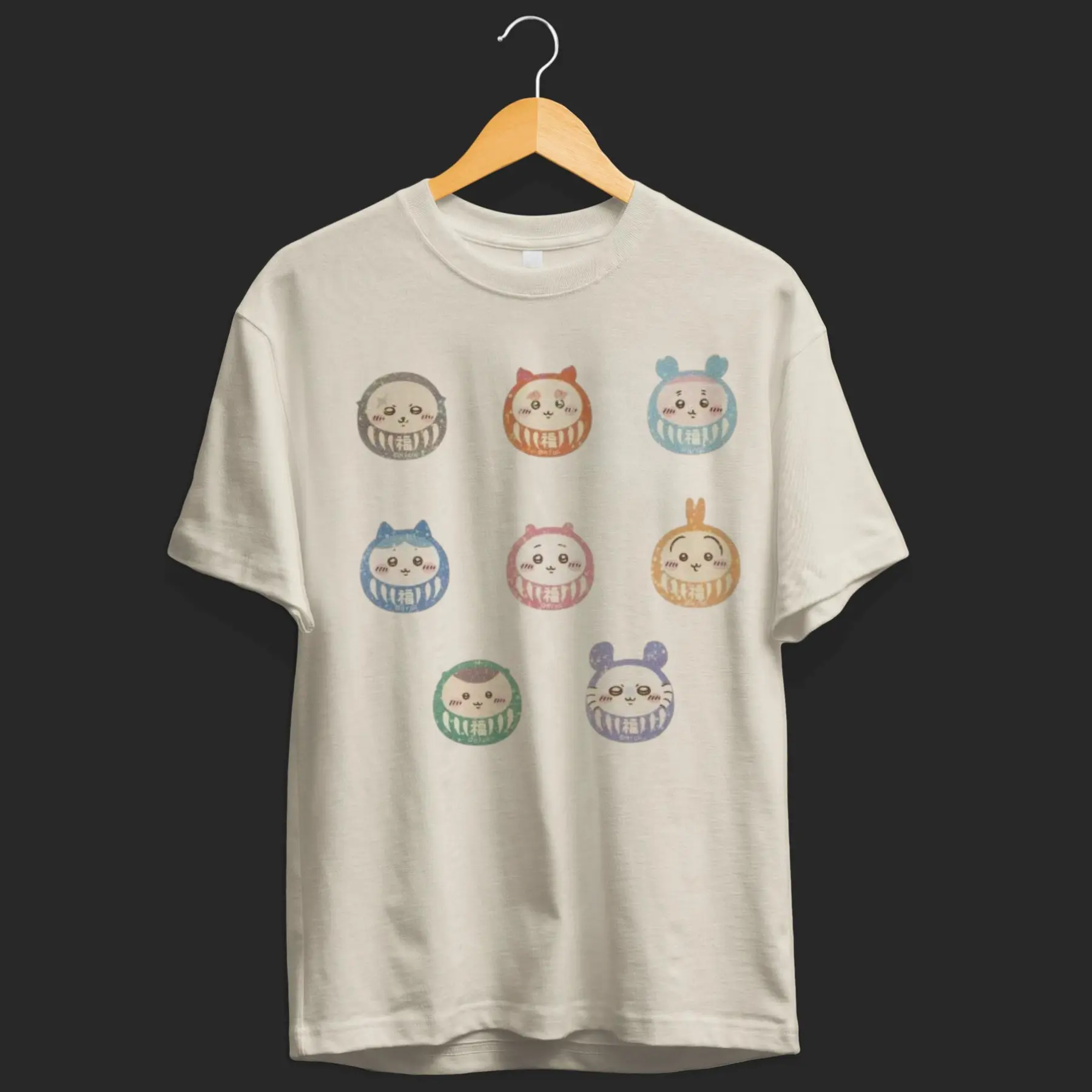 Funny Chiikawa Hachiware Usagi Momonga Rakko Daruma Shirt, Cute Japanese Anime Manga Inspired Shirt, Unisex Shirt, Birthday gift for Men Women