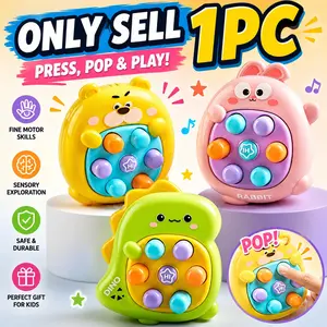 1pc press and click educational toy for early learning, exercises sensory coordination, stress-relieving elastic interactive activity, suitable as early education material and Christmas gift