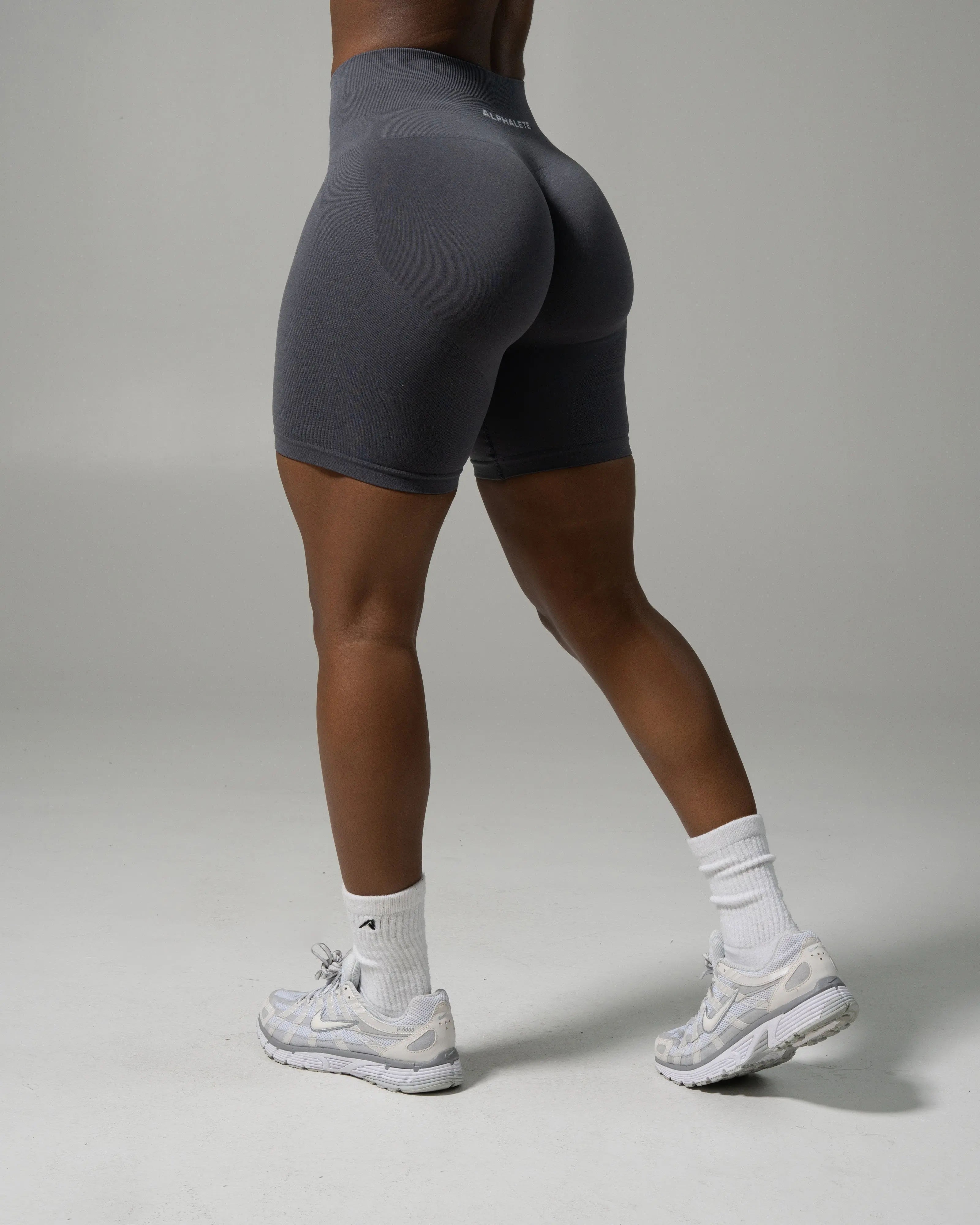 Pump Mid Rise Biker Short - Thunderstorm