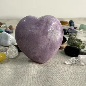 Lepidolite Heart Shape Crystal