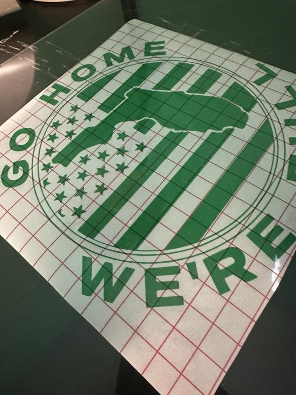 Go Home We're Full Decals Durable Weather Resistant Stickers for Vehicles Windows or Walls Easy Installation Unique Customization