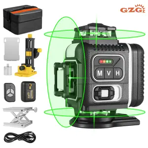 GZG 16 Lines Precision Laser Level for Accurate Alignment & Positioning, 16 Lines 4D Self-Leveling, 360 Rotation, DIY Home Construction Use