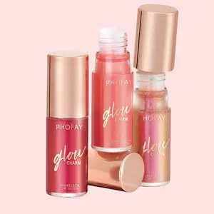 PHOFAY Glow Charm Chameleon Lip Gloss 7.5ml Moisturizing Shimmer Lipstick Makeup Hydrating Long Lasting Cosmetic