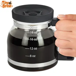 Tiny Brew Coffee Mug – 20oz Borosilicate Glass Diner Pot Mug with Spill-Proof Lid – Funny Novelty Gift for Coffee Lovers, Dads, Office, Travel & More,mid year sale,deals for you,restock,DFYD,deals for you day