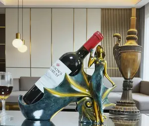 Elegant Lady Resin Wine Rack - Modern Art Wine Bottle Holder for Home Bar Decor