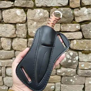 Fixed Blade Hunting Back Belt Tracker Knife Damascus Steel EDC Bushcraft Knives, Full Tang Scout Carry Knife with Leather Sheath, Ideal for Skinning Outdoor Camping, Hunting, Hiking, Survival Knives