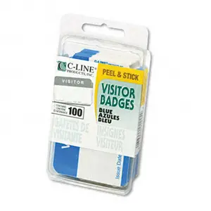 212 MAIN Self-Adhesive Name Badges - 2x3.5 in Blue, 100 Per Box, Peel Tab, Printed Info, Office Supplies for Automotive & Motorcycle Interior Decoration