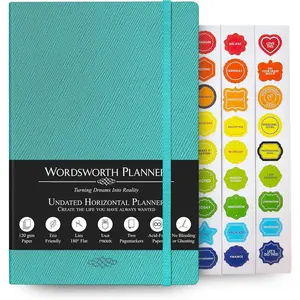 Undated Planner Weekly and Monthly - Dotted Blank Planner - Hardcover, Dateless Weekly Planner, 5.83 x 8.27In -  A5 Paper (120GSM) - Monthly, Weekly, Yearly Spread -  Planner