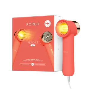 FOREO PEACH 2 go IPL Hair Removal Device - Travel-friendly Long-Term Hair Removal - Laser Hair Removal - Body & Face - Fast - Safe Hair Removal - Skin Cooling & Silicone Shield - Customizable