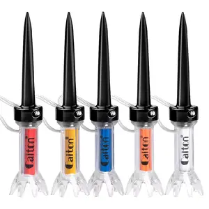 Caiton 5PCS Magnetic Plastic Golf Tee Set, 360° Bounce, 3 Sizes – Premium Golf Accessories to Improve Accuracy and Performance caiton