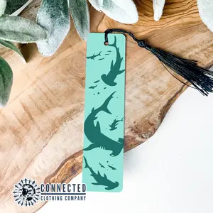 Hammerhead Sharks Bookmark, with Randomly Colored Removable Tassel, Ideal for Avid Readers - 1.5in x 5.9in