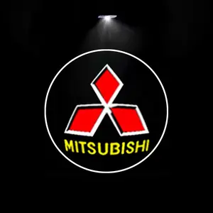 2pcs LED Car Door Projector, Welcome Light Ambient Lighting, Compatible with Mitsubishi Asx Lancer Pajero Outlander Colt Galant L200 Ralliart