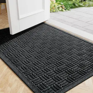 Front Door Mat, Dirt Trapping Outdoor Welcome Mats, Non-Slip Outdoor Door Mats, 29.5" x 17", Grey