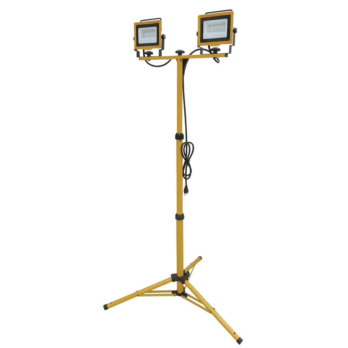 Voltec 08-00742 Dual 30W 6000 Lumen LED Tripod Work Light with 6' Power Cord and 5-15 Plug