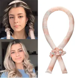 【Black Friday】Tie-Dye Heatless Hair Curlers - No Heat Styling, Safe for All Hair Types | Soft Cotton Rollers for Overnight Curls | Beginner-Friendly & Foldable Design