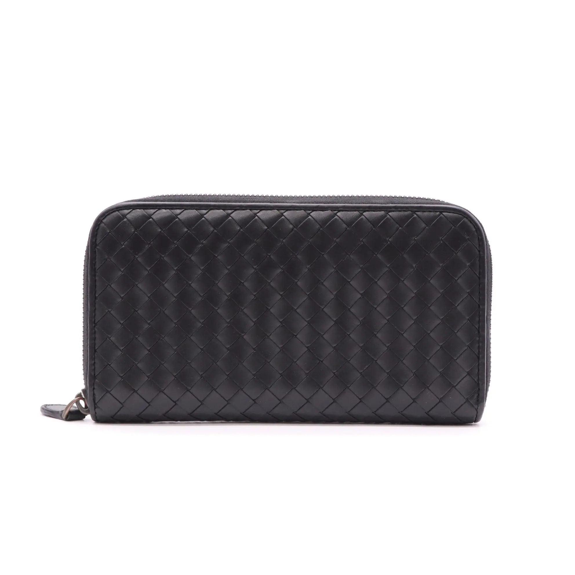Pre-owned BOTTEGA VENETA Leather Small Leather Goods Intrecciato Zip Around Wallet W22072