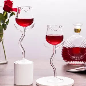 Rose Shaped Cocktail Glass. 8 Oz. Set of 2