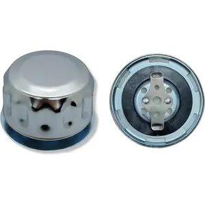 Hydraulic Tank Breather Cap For Oil & Fuel Reservoir – Metal Filler Vent Cap (with Flange, Bayonet Lock, Chrome Plated, Tearproof Gasket)