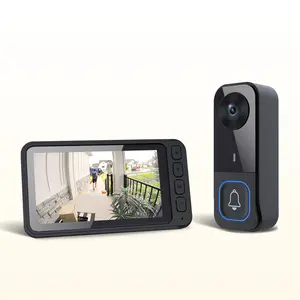 1pc Smart Video Doorbell Intercom 4.5-Inch HD IPS Display with Two-Way Video and Voice Communication, Infrared Night Vision, No Wiring, No Network, No APP Required