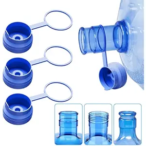 Reusable 3 & 5 Gallon Water Jug Caps, Food Grade Silicone for 55mm Standard/Screw/Crown Tops, Non-Spill Leak-Free Replacement Lids, Anti-Splash Design for Water Bottles & Dispensers (3 Pack)