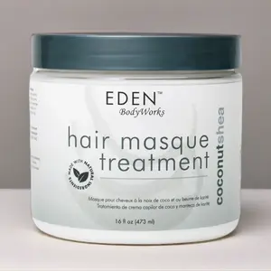 EDEN BodyWorks Coconut Shea Moisturizing Hair Masque Treatment, 16 oz - Hydrate, Protect, Soften, Add Shine (Packaging May Vary)