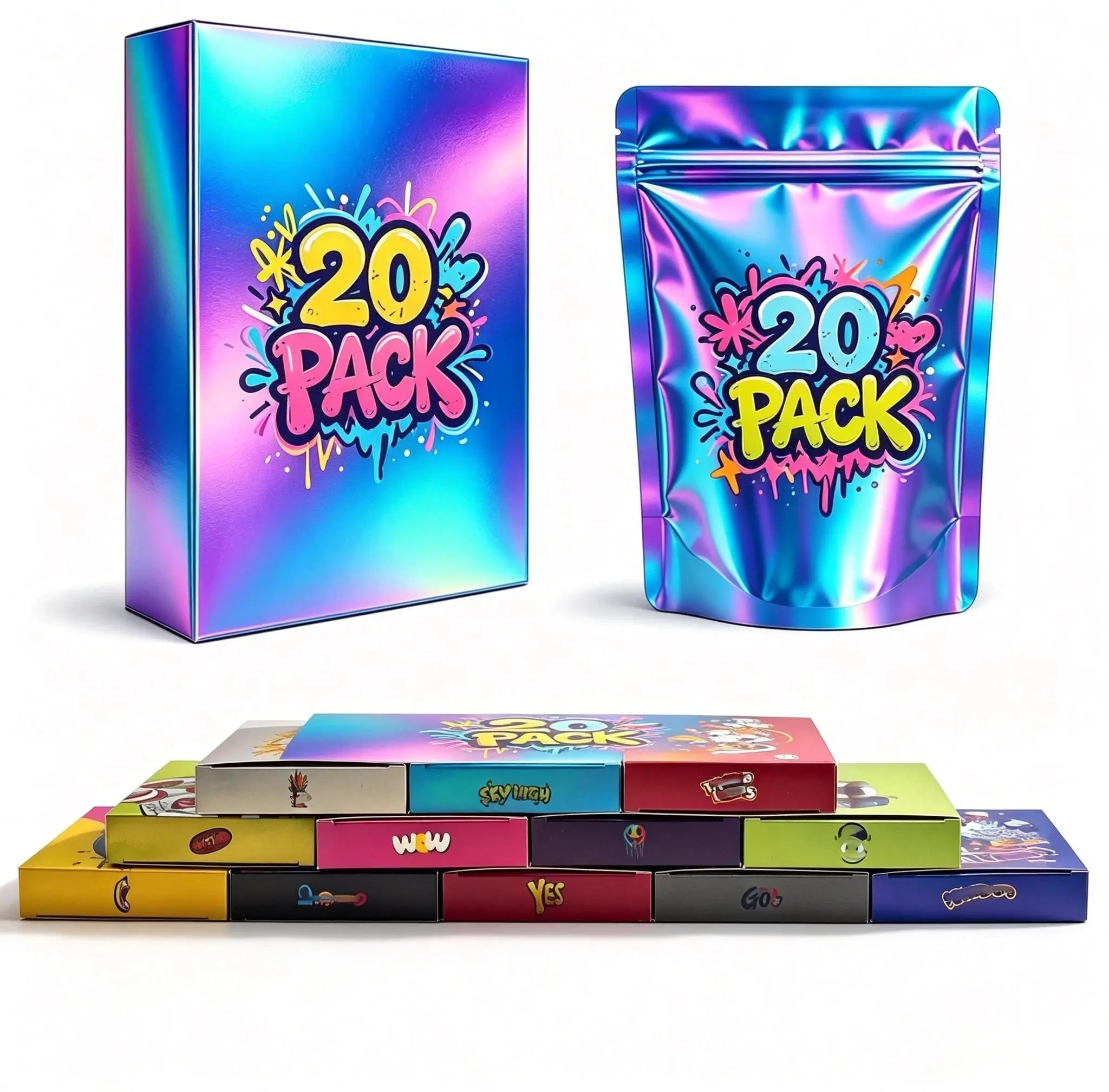 20 Pack - Assorted Decorative Gift Box Set – Small (4” x 5.5”)