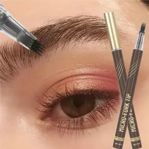 1PC Ultra-fine Pen Tip, Long-lasting Anti-smudge, Easy To Use, Natural Wild Eyebrows, Quick Drying, Quarter-fork Eyebrow Pencil, Ideal Christmas, Halloween Gift, Eyebrow Makeup Products