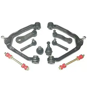 USED-PartsW - 12 Pieces Complete Suspension Kit Upper Control Arms w/Ball Joints Assembly Sway Bars & Idler Arms Outer Tie Rod Ends Lower Ball Joints, Pitman Arm with 4 Grooves Fits Cadillac Escalade//
