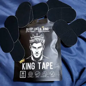 Product Review of King Mouth Tape - one month supply mouth tape for sleep, 30 Pack, black, gentle adhesion, for sleep Snoring Nose Breathing, Sleep Like a King from r**_
