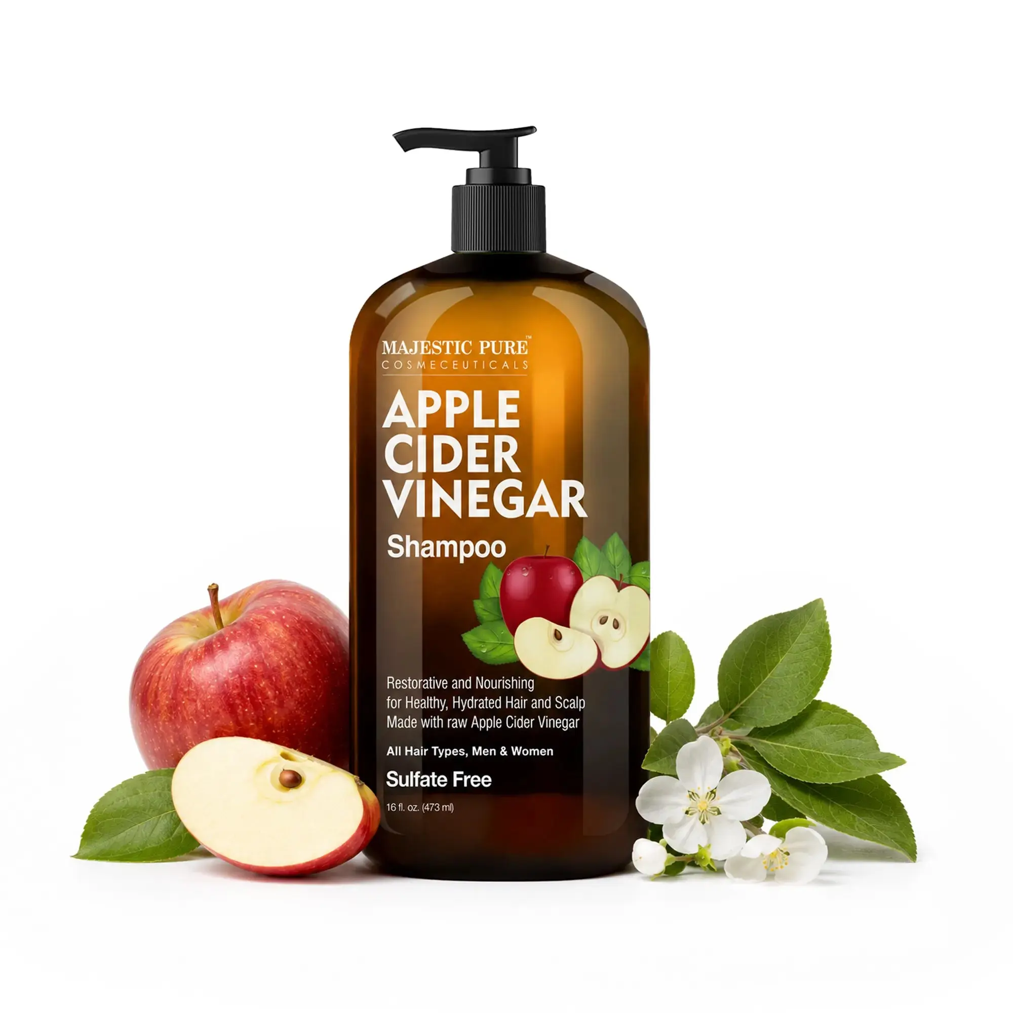 Apple Cider Vinegar Shampoo with Argan Oil | 16 fl oz Shea Frizz