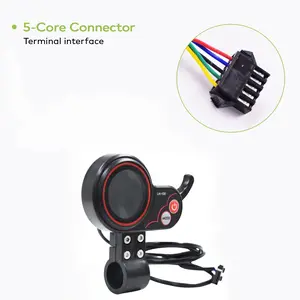 Waterproof Electric Bicycle Controller Lh100 Sm5pin, Uart 2 Protocol, Ip65 Waterproof Display, Shockproof Wired LCD Panel