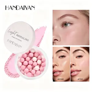 Handaiyan Light Revealing Powder Pearls, Multicolor Setting Powder Balls, Shimmer Highlighter & Blush, Long Lasting Oil Control Face Makeup