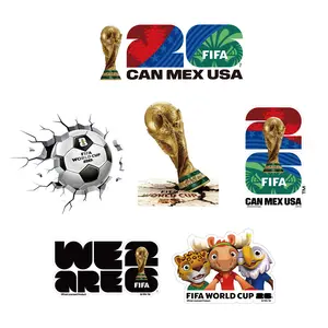 FIFA World Cup 2026 Car Decal - Official World Cup Car Sticker with Trophy, Host City & Mascot Design - Waterproof Vinyl Decals for Car, Window, Laptop, Word Cup 2026 Merchandise