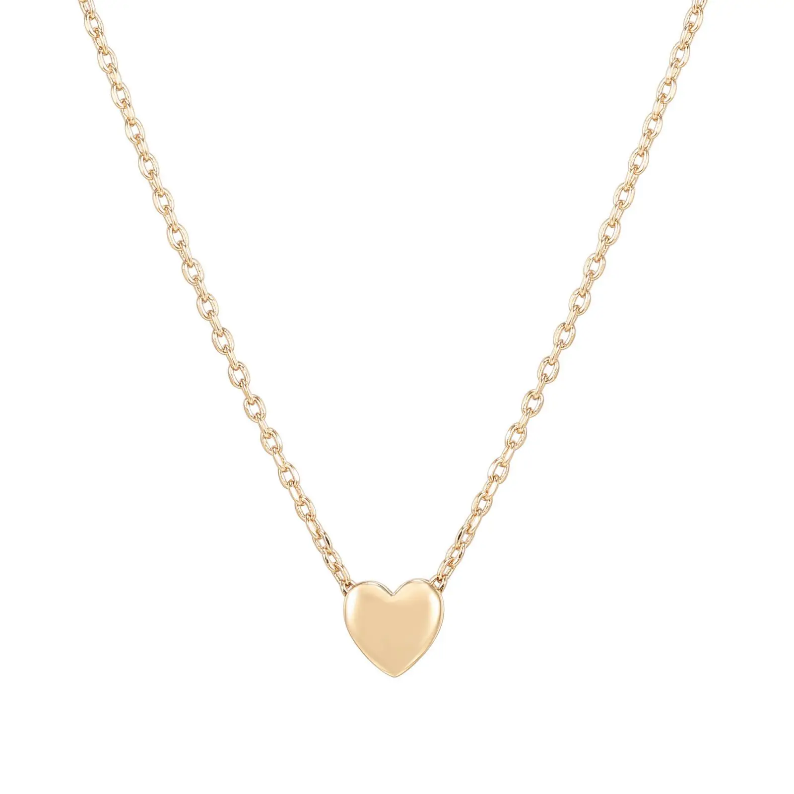 PAVOI 14K Gold Plated Cubic Zirconia Heart Necklace - Cute Dainty Love Pendant Necklaces for Women