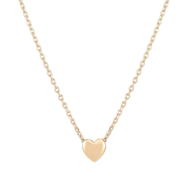 PAVOI 14K Gold Plated Cubic Zirconia Heart Necklace - Cute Dainty Love Pendant Necklaces for Women