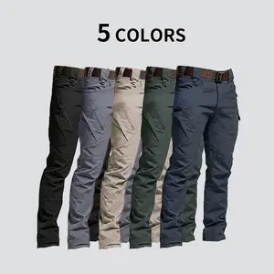 NHEALS Men's Tactical Ripstop Work Pants, Heavy Duty Cargo Pants With Multi Pockets for Hiking, Climbing, Outdoor , Water Resistant, Multi-Pockets Plain