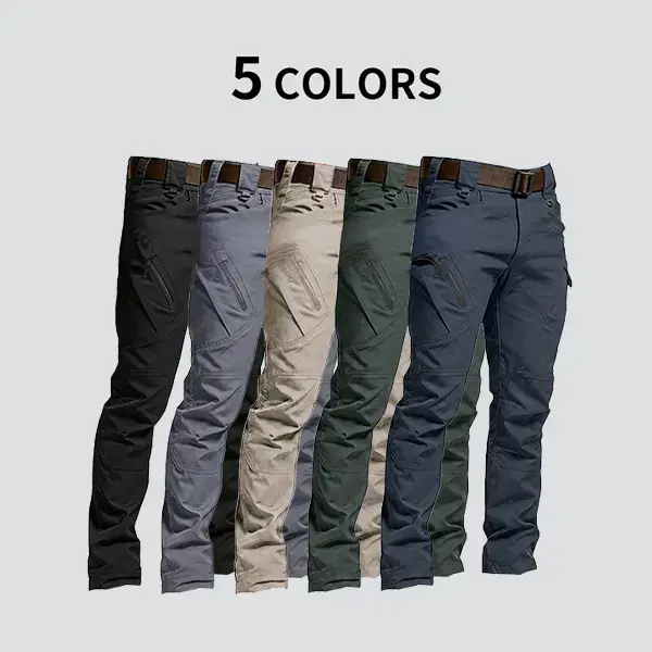 NHEALS Men's Tactical Ripstop Work Pants, Heavy Duty Cargo Pants With Multi Pockets for Hiking, Climbing, Outdoor , Water Resistant, Multi-Pockets Plain