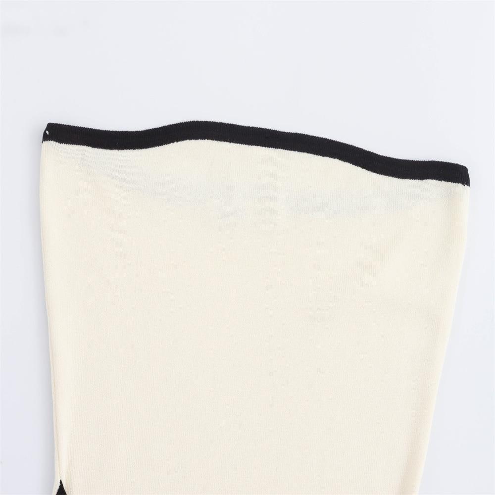 Fashionable Slim-fit Knitted Sleeveless Tube Dress