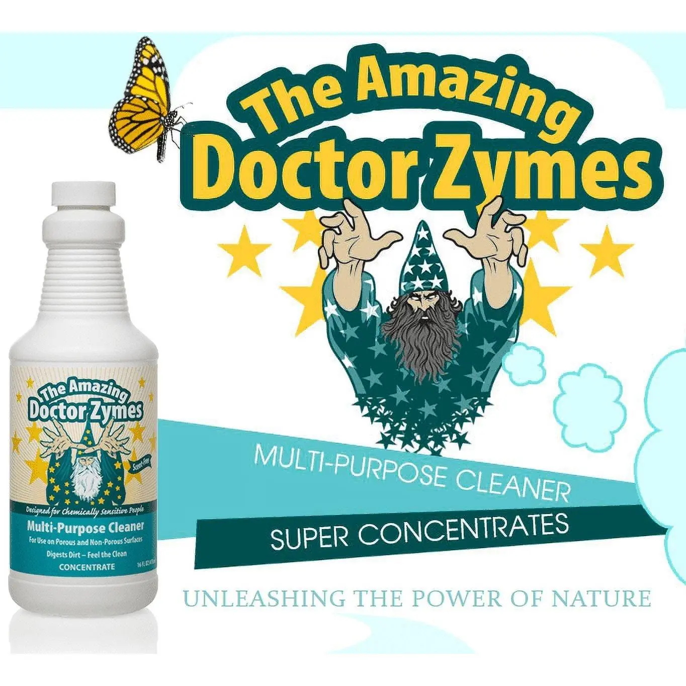Natural Multi-Purpose Cleaner & Sanitizer | The Ultimate Non-Toxic Cleaner for Dirt, Grease, Bacteria, Mold, Germs and More - For All Areas