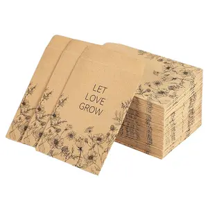 50/100pcs Small Seeds Envelopes, Seed Packets Envelopes, Preprinted Small Envelope Collecting Template, Seeds Storage, Garden Supplies